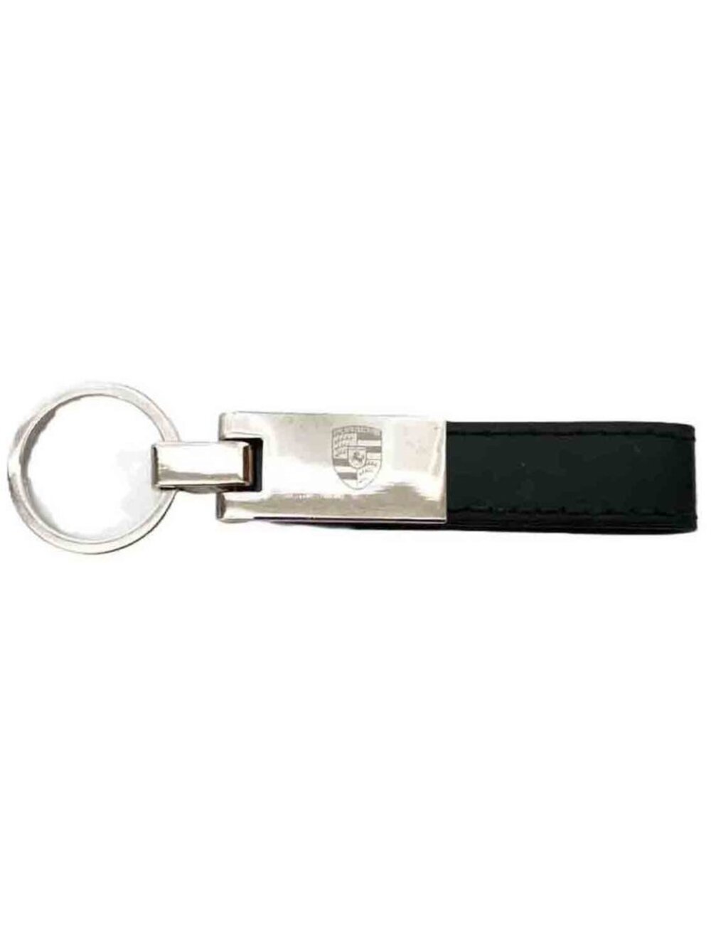 NEW 2014 (Never Used) Porsche Key Chain Black Leather Jim Ellis Dealership